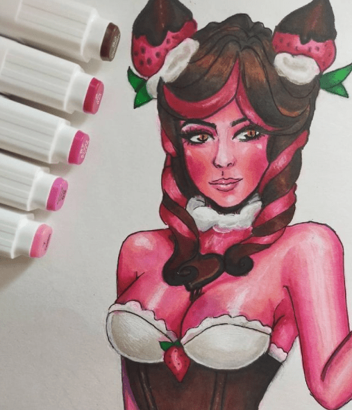 Disegno realizzato con pantoni