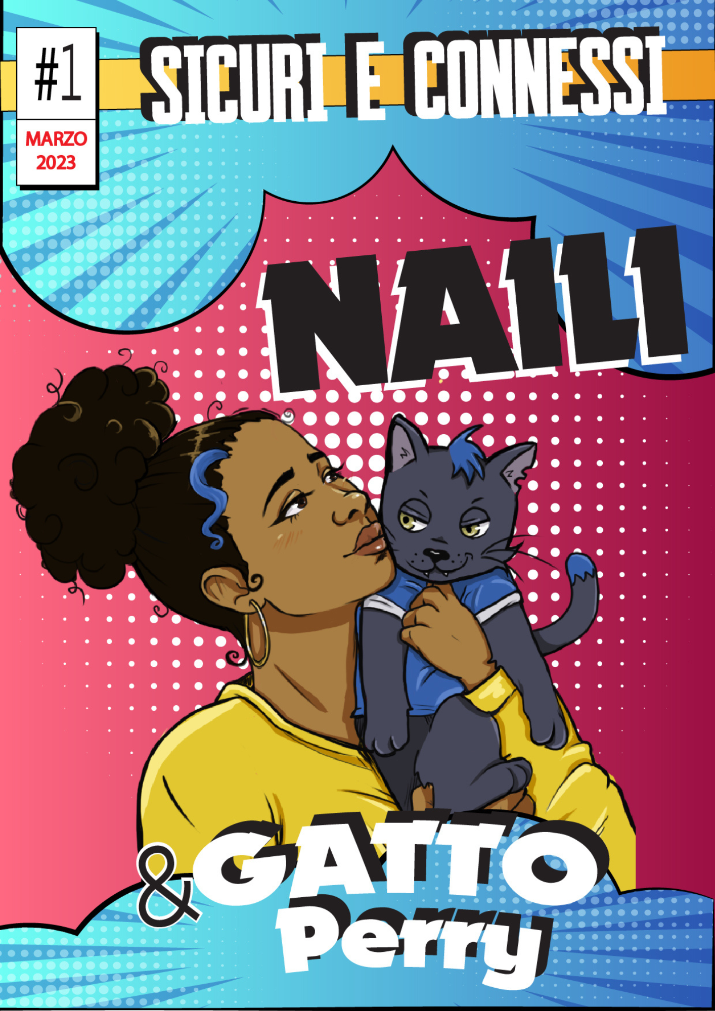 NAILI E GATTO PERRY - SICURI E CONNESSI - BENVENUTI A NAPOLI - PROGETTO INAIL E SOCIAL STATION